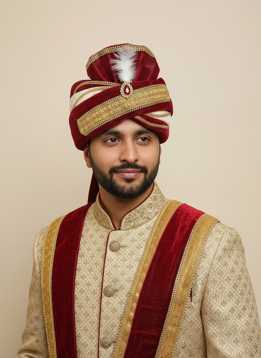 Readymade turbn for groom