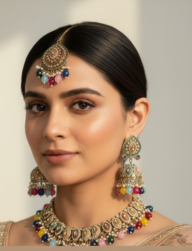 Multicolor necklace set