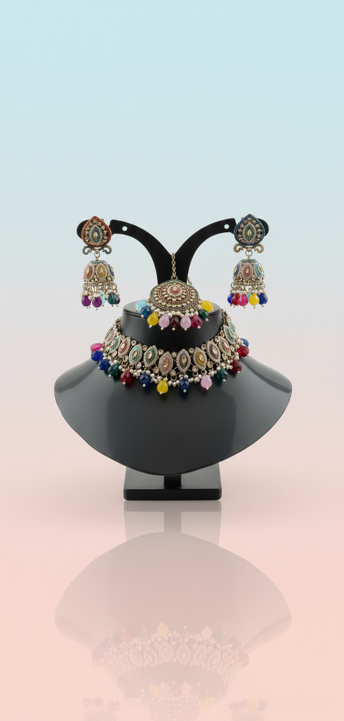 Multicolor necklace set