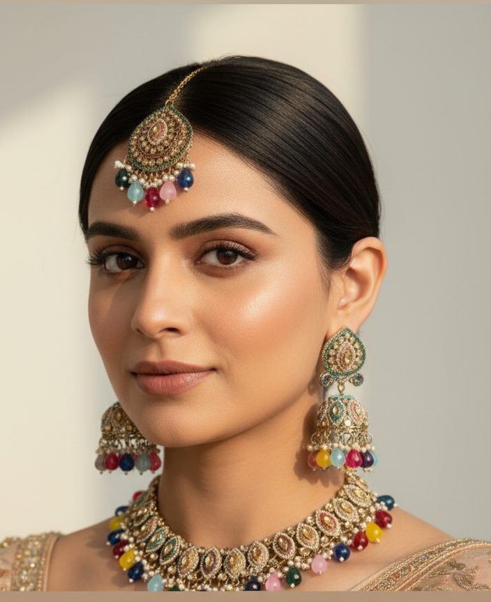 Multicolor necklace set