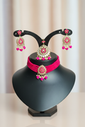 Beautiful choker set earings with tikka