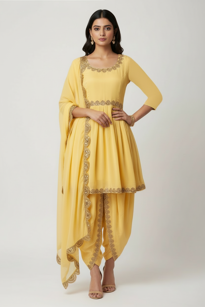 Beautiful dhoti suit