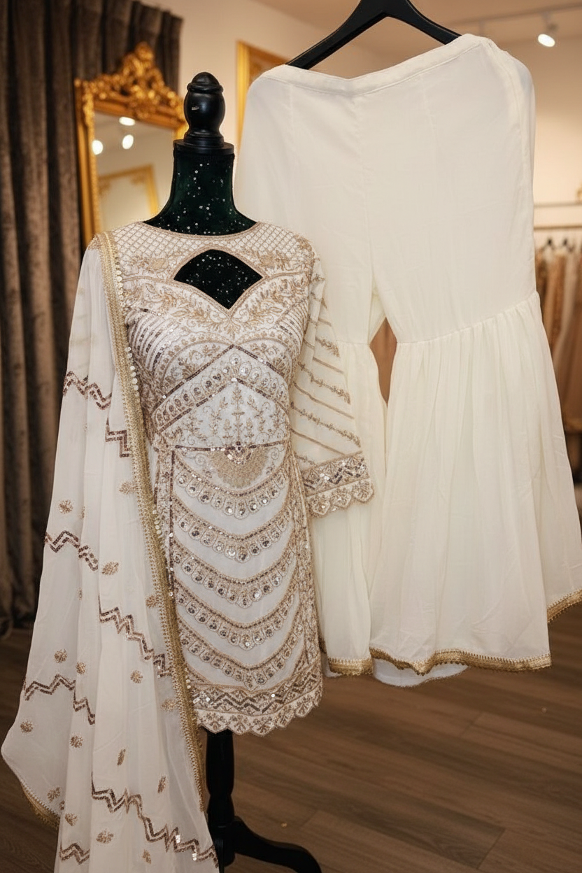 Partywear sharara suit