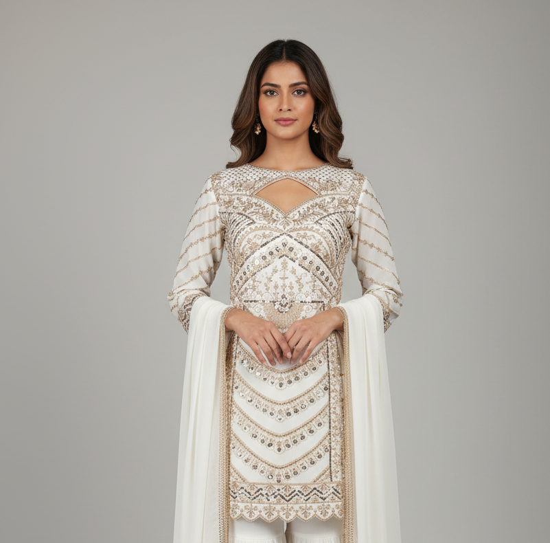 Partywear sharara suit