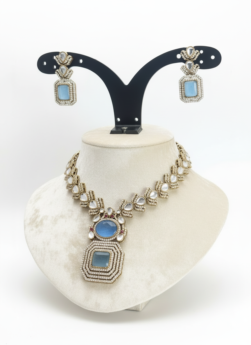 Beautiful statement necklace set with earrings