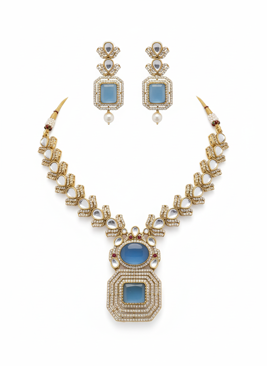 Beautiful statement necklace set with earrings