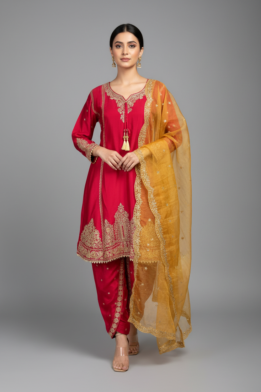 Beautiful dhoti suit