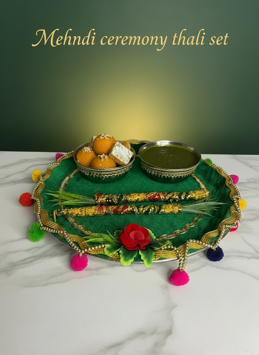 Haldi -mehndi thalli set