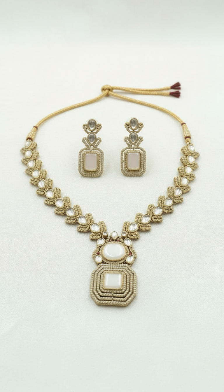 Beautiful statement necklace set with earrings
