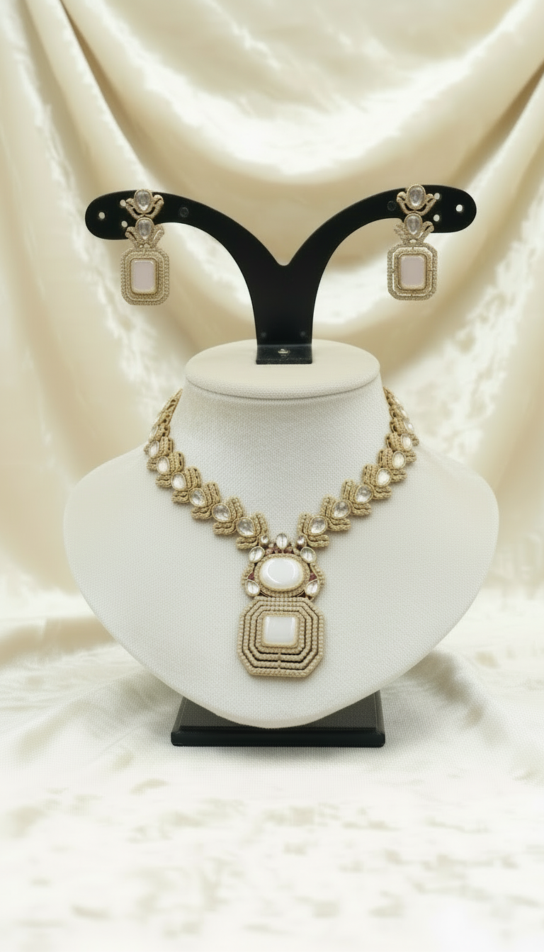 Beautiful statement necklace set with earrings