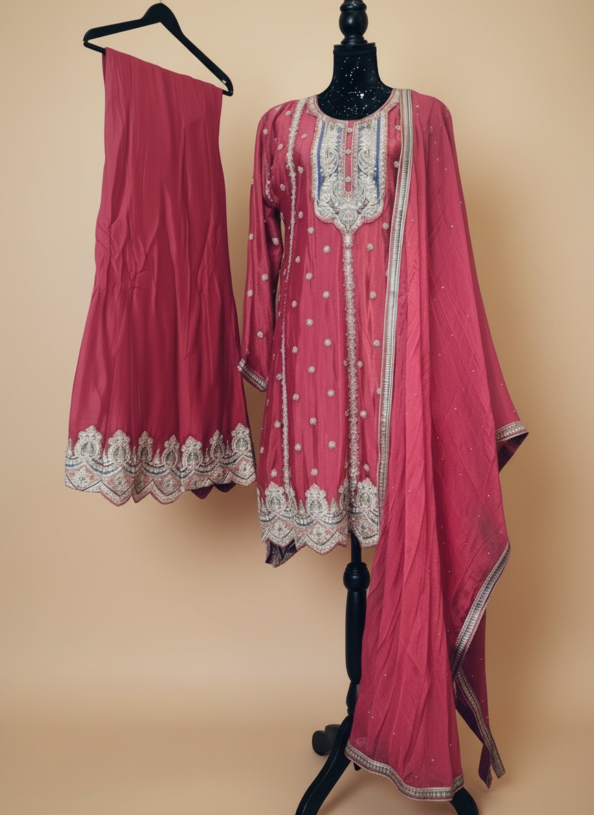 Partywear Anarkli with plazo dress