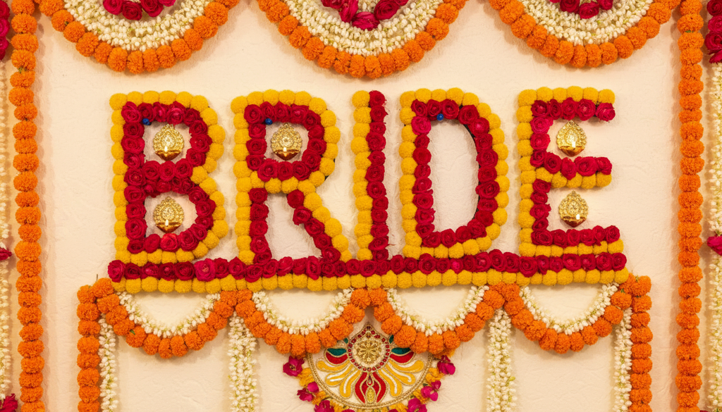 Beautiful wedding logo decoration