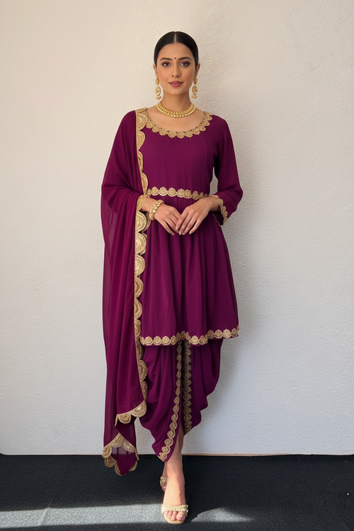 Beautiful dhoti suit